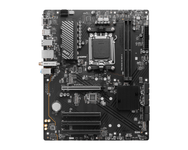 MSI PRO B650-VC WIFI II ATX Motherboard ( AMD Socket AM5, Supports AMD Ryzen 9000, 8000, 7000 Series Desktop CPU, 2x DDR5 RAM Slots Max 128GB RAM ) - Image 2