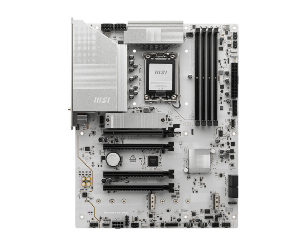 MSI PRO Z890-S WIFI WHITE ATX Motherboard ( Intel Socket LGA 1851, Supports Intel Core Ultra Processors (Series 2) Cpu, 4x DDR5 RAM Slots, Max 256GB RAM ) - Image 2