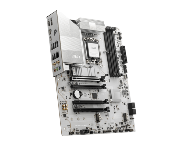 MSI PRO Z890-S WIFI WHITE ATX Motherboard ( Intel Socket LGA 1851, Supports Intel Core Ultra Processors (Series 2) Cpu, 4x DDR5 RAM Slots, Max 256GB RAM ) - Image 4