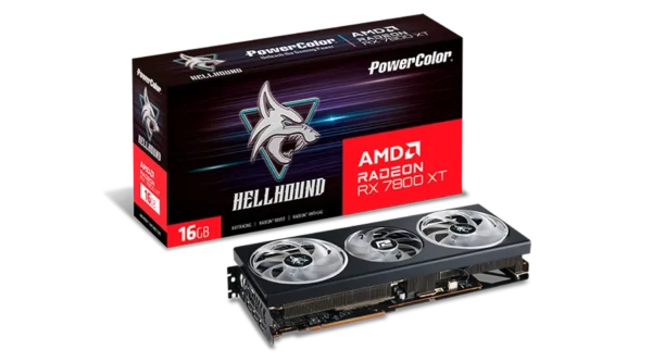 Powercolor Hellhound AMD Radeon RX 7800 XT 16GB GDDR6 256-bit Graphics Card ( RX7800XT 16G-L/OC )
