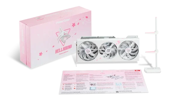 Powercolor Hellhound Sakura AMD Radeon RX 7800 XT 16GB GDDR6 256-bit Limited Edition Graphics Card ( RX7800XT 16G-L/OC/SAKURA LIMITED ) - Image 2