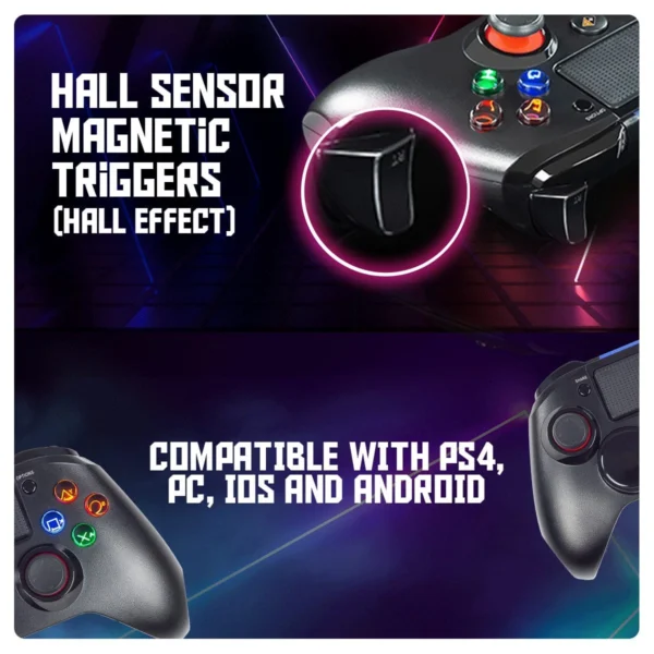 Cosmic Byte Stratos Xenon Wireless All in One Gamepad For PS4, iOS, PC And Android, Magnetic Triggers, Macro Buttons Upgraded With Hall Effect Joystick ( TCBP03287 ) - Image 3