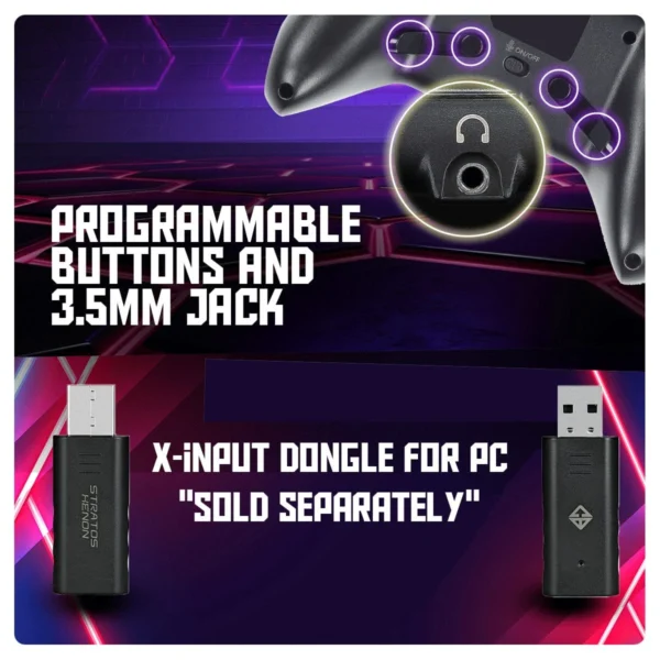 Cosmic Byte Stratos Xenon Wireless All in One Gamepad For PS4, iOS, PC And Android, Magnetic Triggers, Macro Buttons Upgraded With Hall Effect Joystick ( TCBP03287 ) - Image 4