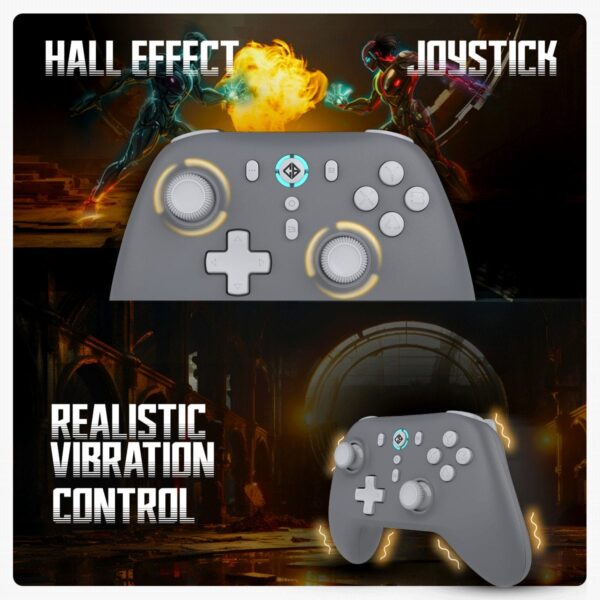 Cosmic Byte Blitz Wireless + Wired Grey Controller For PC Hall Effect Joystick & Triggers, 1000Hz Polling Rate ( TCBP03486 ) - Image 4