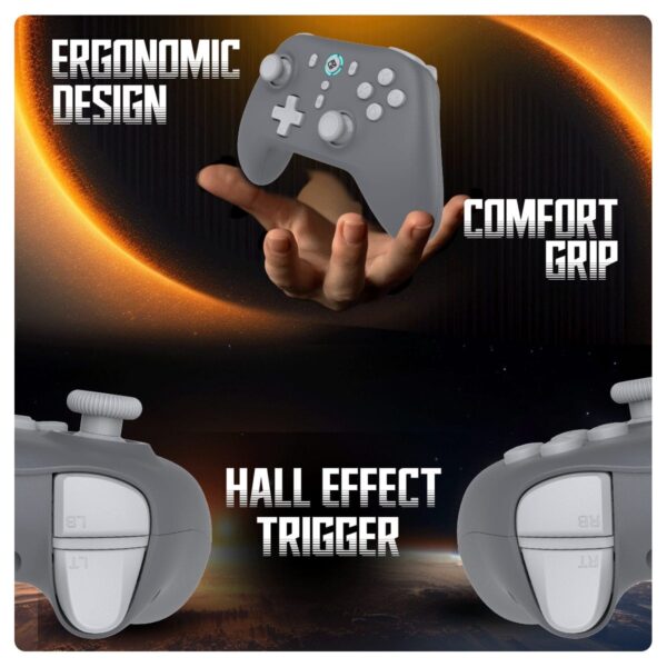 Cosmic Byte Blitz Wireless + Wired Grey Controller For PC Hall Effect Joystick & Triggers, 1000Hz Polling Rate ( TCBP03486 ) - Image 3
