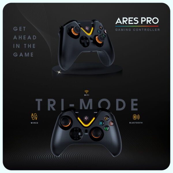 Cosmic Byte Ares Pro Tri-Mode Wireless Bluetooth Wired Controller For PC, Wireless Audio Port, Hall Joystick & Triggers ( TCBP03529 ) - Image 2