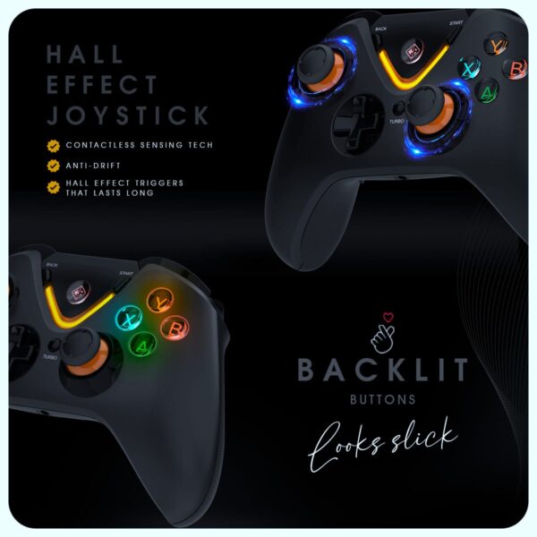 Cosmic Byte Ares Pro Tri-Mode Wireless Bluetooth Wired Controller For PC, Wireless Audio Port, Hall Joystick & Triggers ( TCBP03529 ) - Image 3