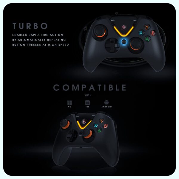Cosmic Byte Ares Pro Tri-Mode Wireless Bluetooth Wired Controller For PC, Wireless Audio Port, Hall Joystick & Triggers ( TCBP03529 ) - Image 7