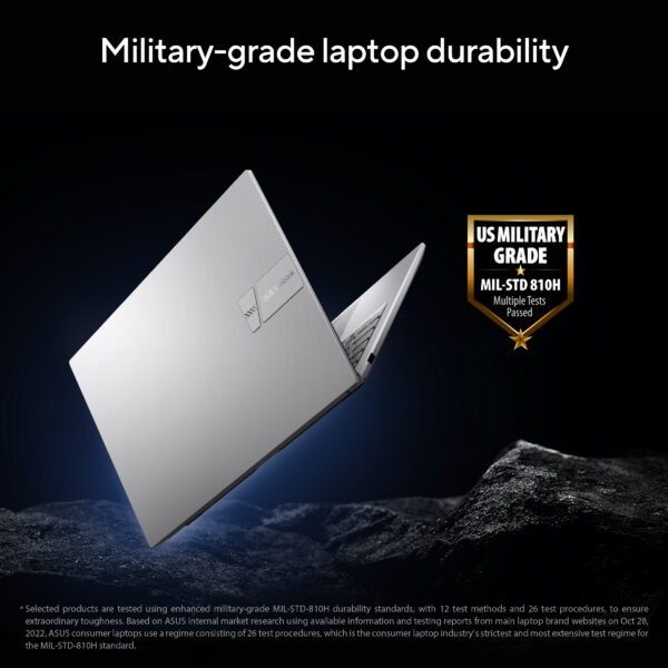 ASUS Vivobook 15 X1504ZA-NJ522WS Intel Core i5-1235U 12th Gen 15.6 Inch FHD Anti-glare 60Hz Laptop ( 8GB DDR4 RAM, 512GB SSD, Windows 11, MS Office, Cool Silver ) - Image 7