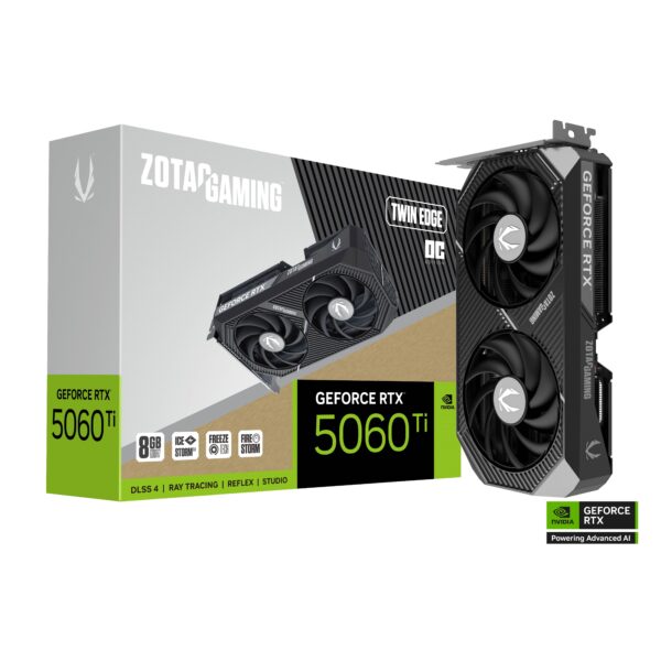 ZOTAC GAMING GeForce RTX 5060 Ti 8GB Twin Edge OC 8GB GDDR7 128-bit Gaming Graphics Card With Dual Fans ( ZT-B50610H-10M )