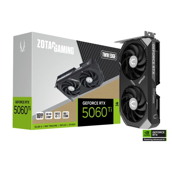 ZOTAC GAMING GeForce RTX 5060 Ti 16GB Twin Edge 16GB GDDR7 128-bit Gaming Graphics Card With Dual Fans ( ZT-B50620E-10M )