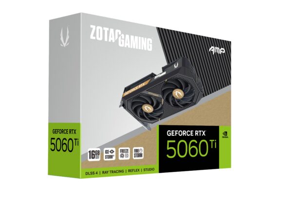 ZOTAC GAMING GeForce RTX 5060 Ti 16GB AMP 16GB GDDR7 128-bit Gaming Graphics Card With Dual Fans ( ZT-B50620F-10M ) - Image 2