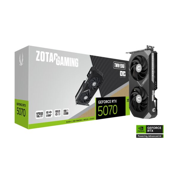 ZOTAC GAMING GeForce RTX 5070 Twin Edge OC 12GB GDDR7 192-bit Gaming Graphics Card With Dual Fans ( ZT-B50700H-10P )