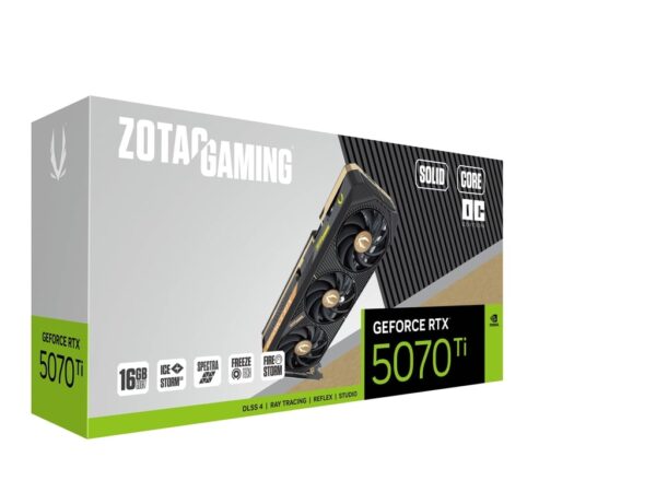 ZOTAC GAMING GeForce RTX 5070 Ti SOLID CORE OC 16GB GDDR7 256-bit Gaming Graphics Card With Triple Fans ( ZT-B50710J2-10P ) - Image 8