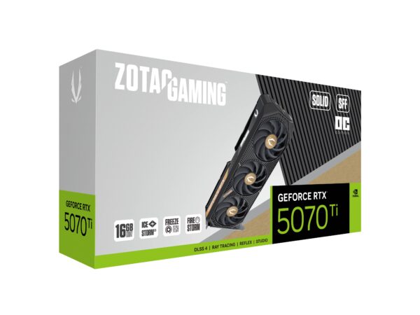 ZOTAC GAMING GeForce RTX 5070 Ti SOLID SFF OC 16GB GDDR7 256-bit Gaming Graphics Card With Triple Fans ( ZT-B50710J3-10P ) - Image 8