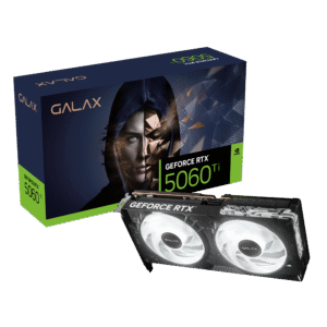 Galax GeForce RTX 5060 Ti 1-Click OC 16GB GDDR7 128-bit/DP2.1b*3/HDMI 2.1b/DLSS 4 Gaming Graphics Card With Dual Fans ( 56IZN8MDCPOC )