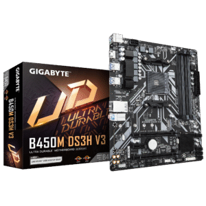 Gigabyte B450M DS3H V3 (rev. 1.5) Micro ATX Motherboard ( AMD Socket AM4, Support AMD Ryzen 5000 , 5000 G-, 4000 G-Series, 3rd Gen, 2nd Gen, 1st Gen Cpu, 4 x DDR4 RAM Slots, Max 128GB RAM Support )