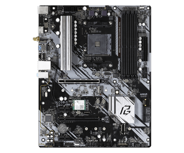 ASRock B550 Phantom Gaming 4/ac ATX Motherboard ( AMD AM4 Socket, Support Ryzen 3000, 3000 G, 4000 G, 5000, 5000 G-Series Cpu, 4 x DDR4 RAM Slots, Max 128GB RAM Support ) - Image 2