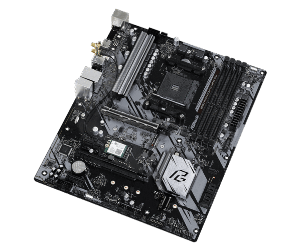 ASRock B550 Phantom Gaming 4/ac ATX Motherboard ( AMD AM4 Socket, Support Ryzen 3000, 3000 G, 4000 G, 5000, 5000 G-Series Cpu, 4 x DDR4 RAM Slots, Max 128GB RAM Support ) - Image 3