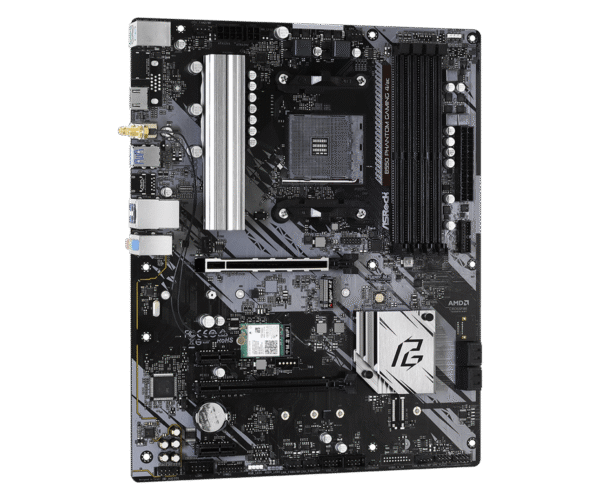 ASRock B550 Phantom Gaming 4/ac ATX Motherboard ( AMD AM4 Socket, Support Ryzen 3000, 3000 G, 4000 G, 5000, 5000 G-Series Cpu, 4 x DDR4 RAM Slots, Max 128GB RAM Support ) - Image 4