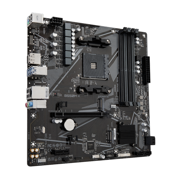 Gigabyte B550M K (rev. 1.1) Micro ATX Motherboard ( AMD Socket AM4, Supports AMD Ryzen 5000, 5000 G, 4000 G, 3000, 3000 G-Series Cpu, 4 x DDR4 RAM Slots, Max 128GB RAM Support ) - Image 4