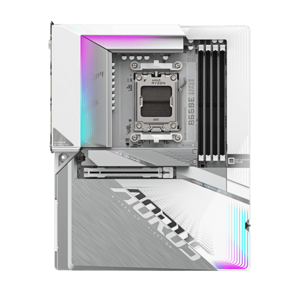 Gigabyte B650E AORUS STEALTH ICE ATX Motherboard ( AMD Socket AM5, Support AMD Ryzen 9000, 8000, 7000 Series Cpu, 4 x DDR5 RAM Slots, Max 256GB RAM Support ) - Image 2