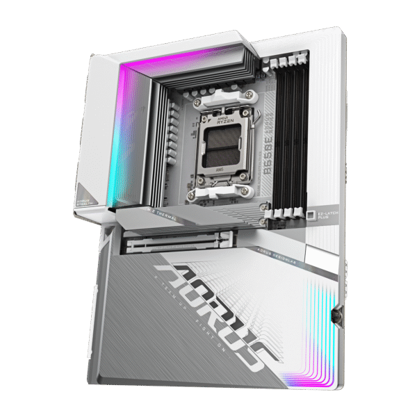 Gigabyte B650E AORUS STEALTH ICE ATX Motherboard ( AMD Socket AM5, Support AMD Ryzen 9000, 8000, 7000 Series Cpu, 4 x DDR5 RAM Slots, Max 256GB RAM Support ) - Image 4