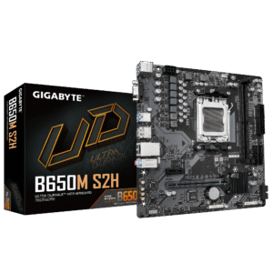 Gigabyte B650M S2H (rev. 1.3) Micro ATX Motherboard ( AMD Socket AM5, Supports AMD Ryzen 7000, 8000, 9000 Series Cpu, 2 x DDR5 RAM Slots, Max 128GB RAM Support )