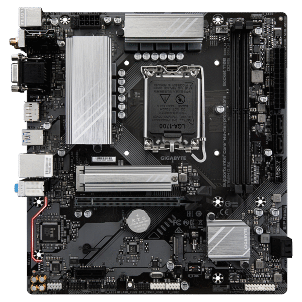 Gigabyte B760M G AX (rev. 1.0) Micro ATX Motherboard ( Intel Socket LGA1700, Supports 14th, 13th, and 12th Gen Intel Core, Pentium Gold and Celeron Cpu, 2 x DDR5 RAM Slots, Max 128GB RAM Support ) - Image 2