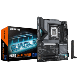 Gigabyte B860 EAGLE WIFI6E ATX Motherboard ( Intel Socket LGA1851, Support Intel Core Ultra Cpu, 4 x DDR5 RAM Slots, Max 256GB RAM Support )