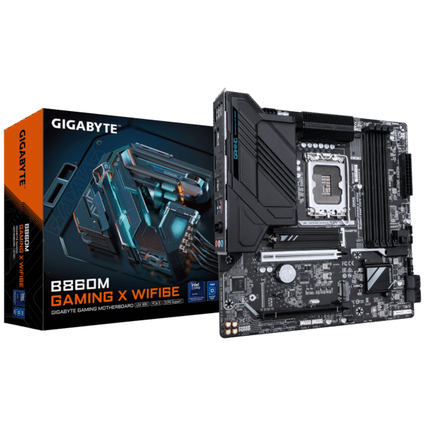 Gigabyte B860M GAMING X WIFI6E (rev. 2.0) Micro ATX Motherboard ( Intel Socket LGA1851, Support Intel Core Ultra Cpu, 4 x DDR5 RAM Slots, Max 256GB RAM Support )