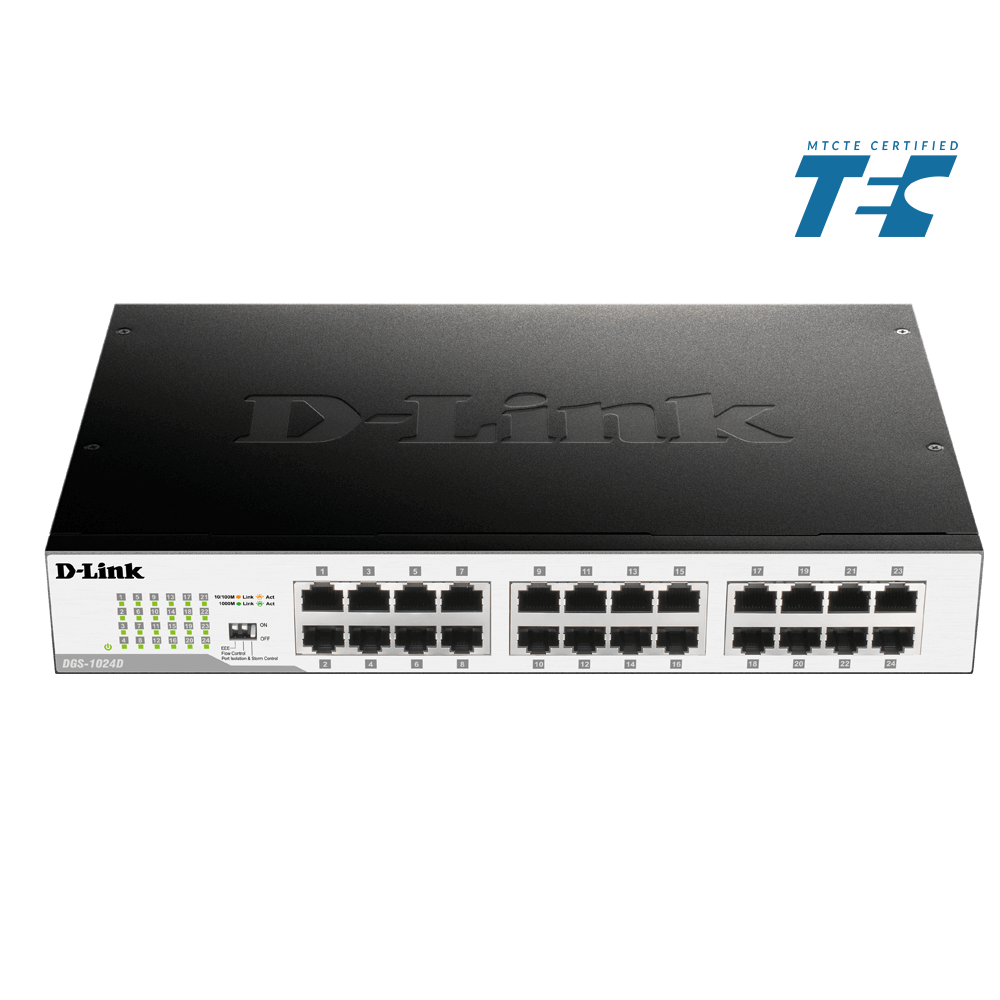 D-Link DGS-1024D 24-Port Gigabit Unmanaged Desktop Switch