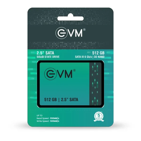 EVM 512GB 2.5-Inch SATA 3D TLC NAND Flash Fast Performance Internal SSD ( EVM25/512GB )