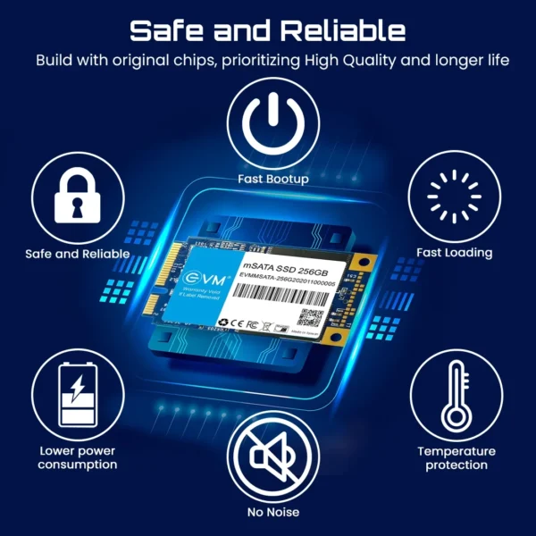 EVM 256GB m SATA SATA 6.0 Gbps Interface NAND FLASH 3D TLC Internal SSD ( EVMMS/256GB ) - Image 4