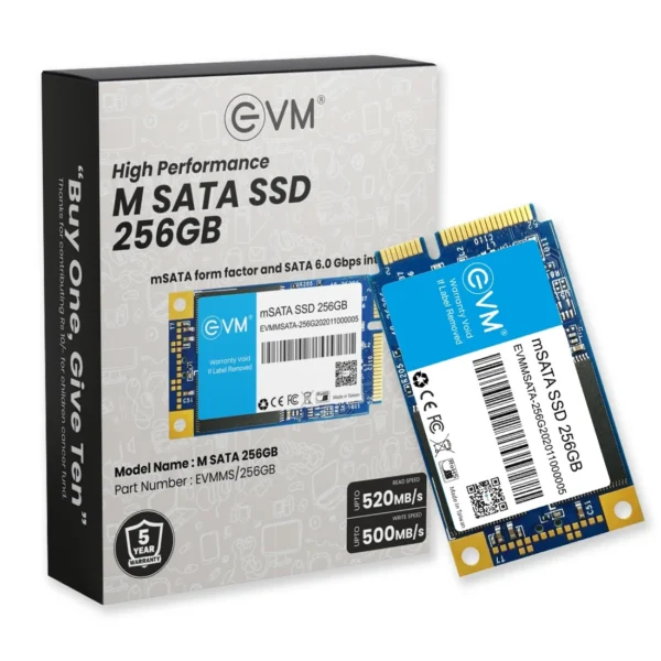 EVM 256GB m SATA SATA 6.0 Gbps Interface NAND FLASH 3D TLC Internal SSD ( EVMMS/256GB ) - Image 8