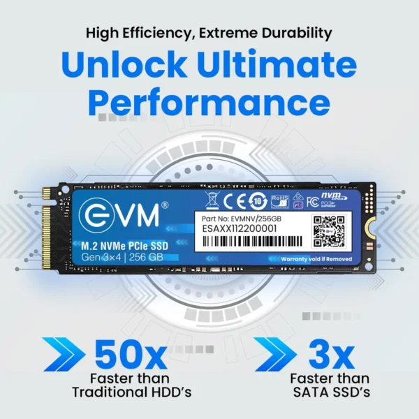 EVM 256GB M.2 NVME 2280 Pcle Gen 3x4 3D NAND TLC Internal SSD ( EVMNV/256GB ) - Image 5