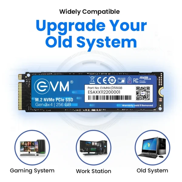 EVM 256GB M.2 NVME 2280 Pcle Gen 3x4 3D NAND TLC Internal SSD ( EVMNV/256GB ) - Image 6