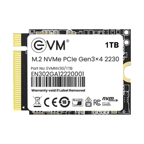 EVM 1TB M.2 NVMe 2230 Pcle Gen 3x4 3D NAND Internal SSD ( EVMNV30/1TB )