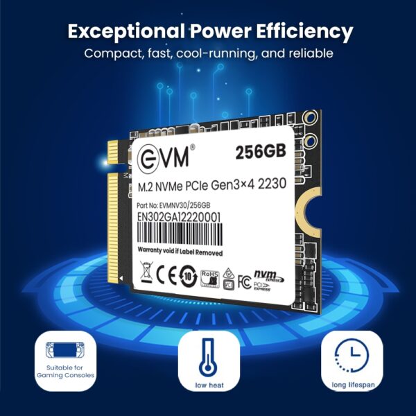 EVM 256GB M.2 NVMe 2230 Pcle Gen 3x4 Internal SSD ( EVMNV30/256GB ) - Image 5