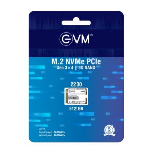 EVM 512GB M.2 NVMe PCIe 2230 Pcle Gen 3x4 3D NAND Internal SSD ( EVMNV30/512GB )
