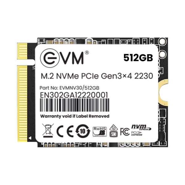 EVM 512GB M.2 NVMe PCIe 2230 Pcle Gen 3x4 3D NAND Internal SSD ( EVMNV30/512GB ) - Image 2