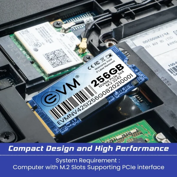 EVM 256GB M.2 NVME 2242 Pcle Gen 3x4 3D NAND Flash SATA III 6Gb/s Internal SSD ( EVMNV42/256GB ) - Image 3