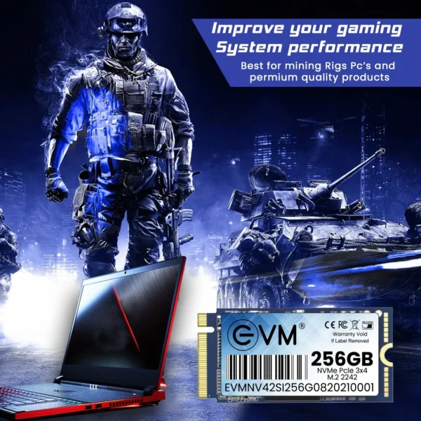 EVM 256GB M.2 NVME 2242 Pcle Gen 3x4 3D NAND Flash SATA III 6Gb/s Internal SSD ( EVMNV42/256GB ) - Image 5