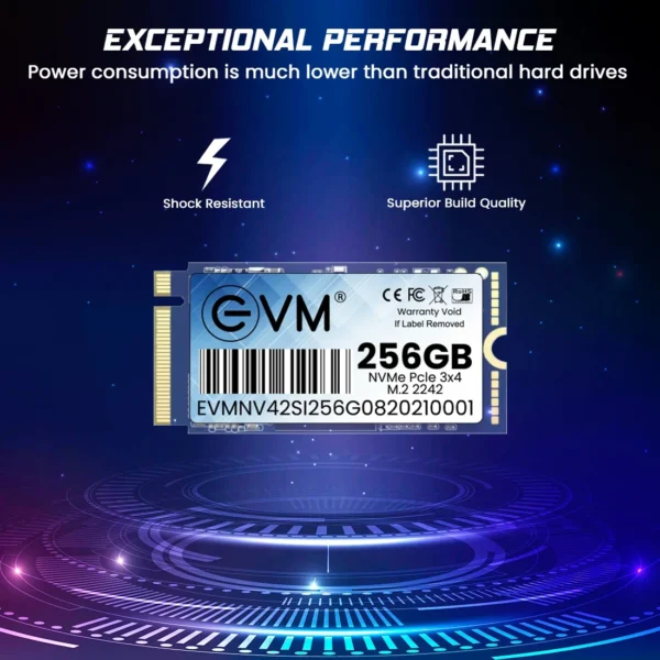 EVM 256GB M.2 NVME 2242 Pcle Gen 3x4 3D NAND Flash SATA III 6Gb/s Internal SSD ( EVMNV42/256GB ) - Image 6
