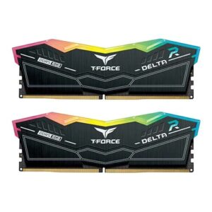 TeamGroup T- Force Delta RGB 64GB (32GBx2) DDR5 6400MHz CL40 Black Desktop RAM ( FF3D564G6400HC40BDC01 )