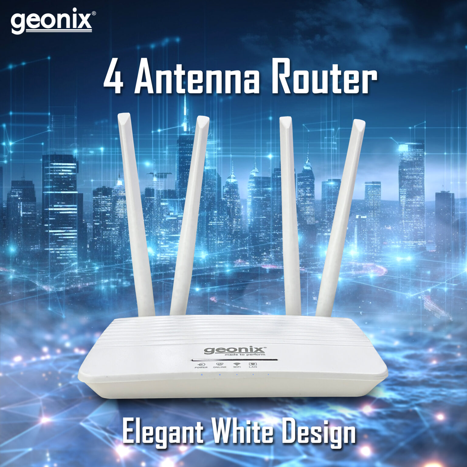 Geonix GXWR4-5G SIM Support Plug and Play WiFi Router With LAN/Wan ...