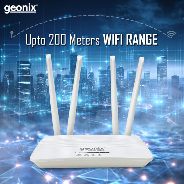 Geonix GXWR4-5G SIM Support Plug and Play WiFi Router With LAN/Wan Ports and 4 Antennas - Image 3