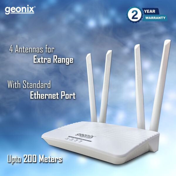 Geonix GXWR4-5G SIM Support Plug and Play WiFi Router With LAN/Wan Ports and 4 Antennas - Image 4