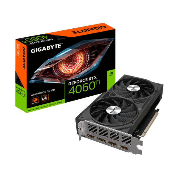 Gigabyte GeForce RTX 4060 Ti WINDFORCE OC 16G 16GB GDDR6 128 bit Gaming Graphics Card With Dual Fans ( GV-N406TWF2OC-16GD )