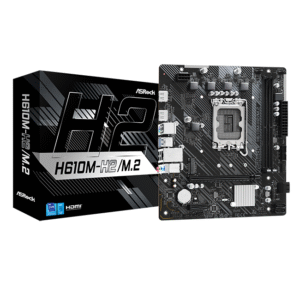 ASRock H610M-H2/M.2 Micro ATX Motherboard ( Intel Socket LGA1700, Support 14th, 13th & 12th Gen Intel Core Cpu, 2 x DDR4 RAM Slots, Max 64GB RAM Support )